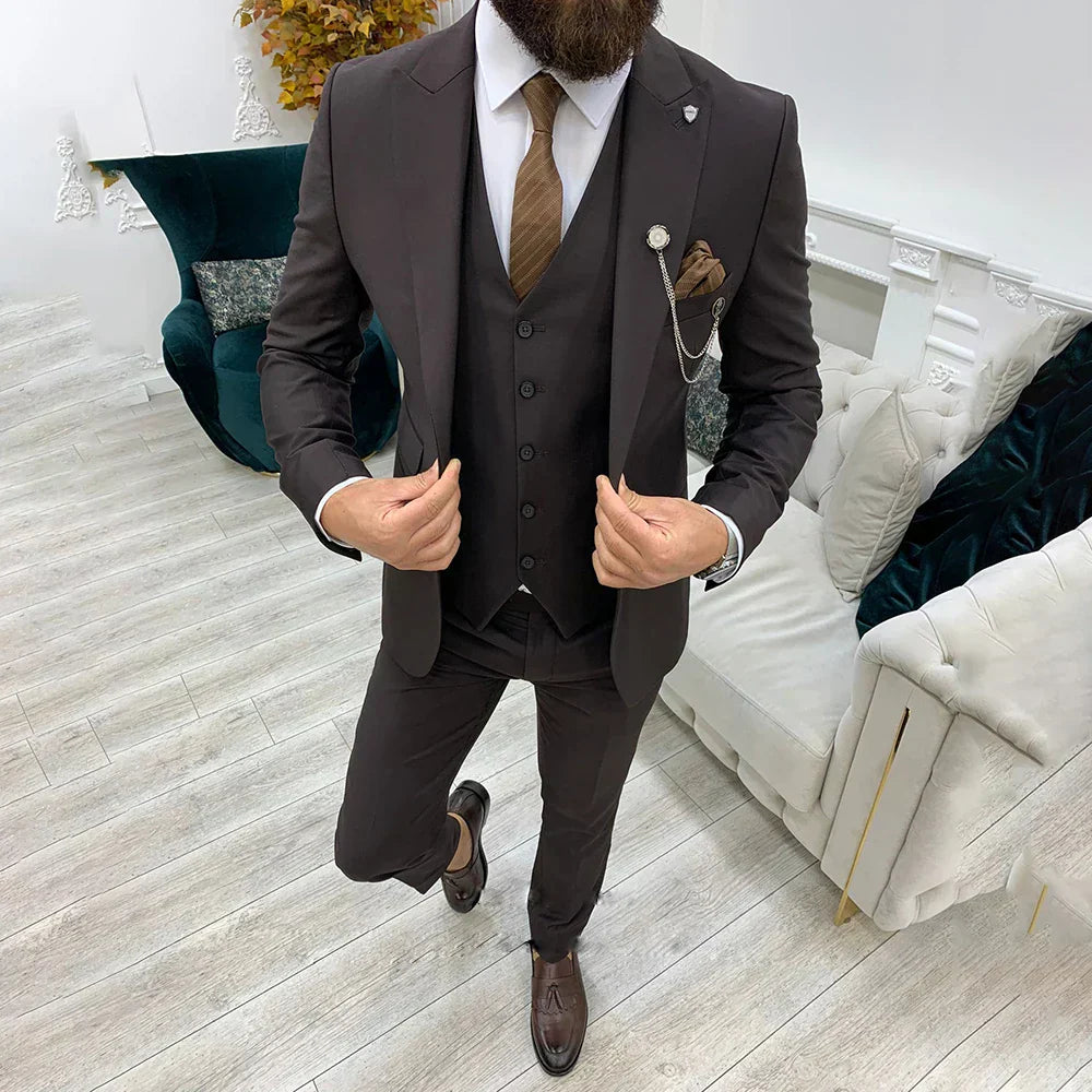 Costume 3 pièces moderne pour homme, invité à un mariage formel