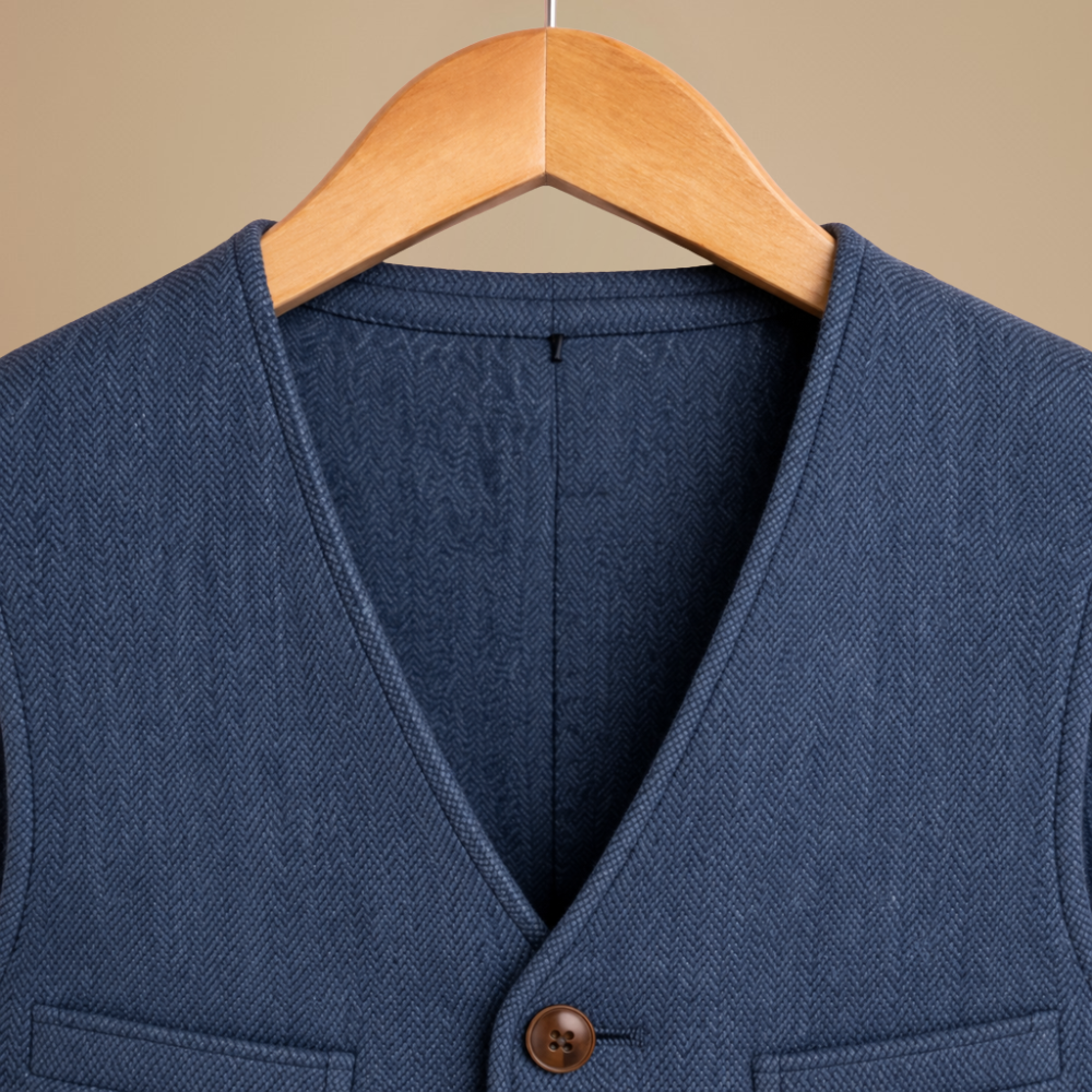 Gilet slim da uomo in stile smart casual