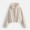 Damen Teddyfell-Jacke mit Kapuze