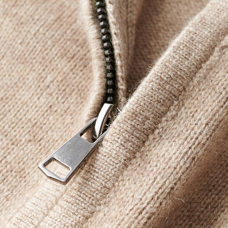 Herre Half Zip Striktrøje – Blød Langærmet Sweater til Hverdag