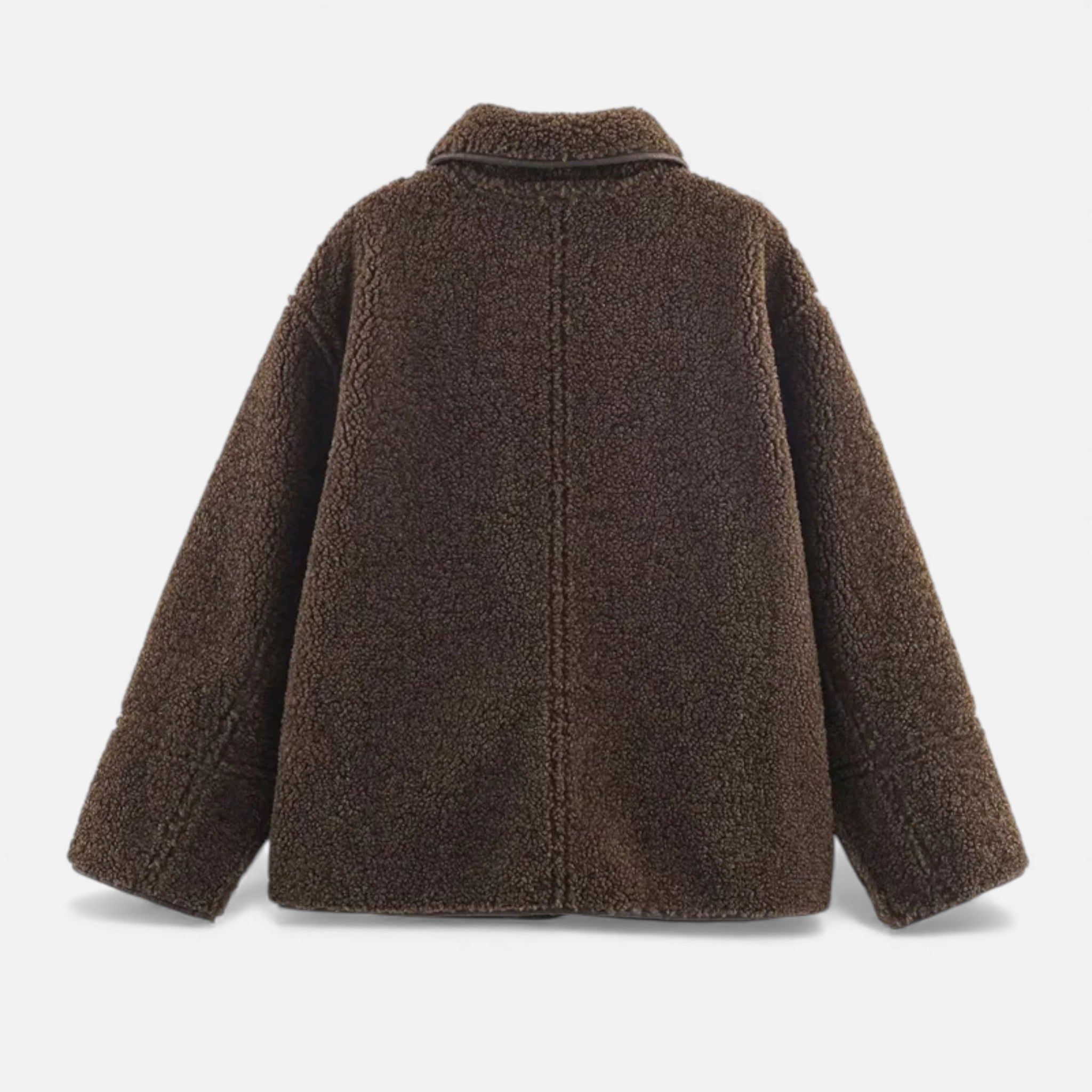 Vendbar Teddyjakke til Kvinder med Klassisk Krave