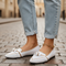 Zapatos ortopédicos de punta estrecha tipo mocasín de punto