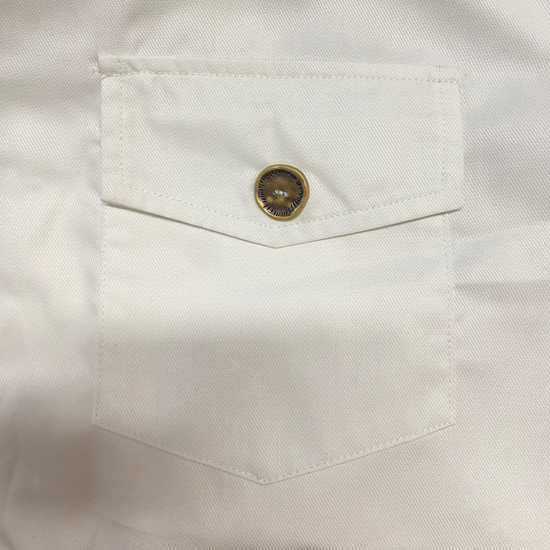 Férfi klasszikus casual egyszínű slim fit többzsebes poliészter-pamut rövid ujjú ing 39582391K