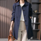 Elegant Kort Dame Trenchcoat med én Knap