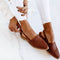 Flettede sandaler til damer med slingback-rem