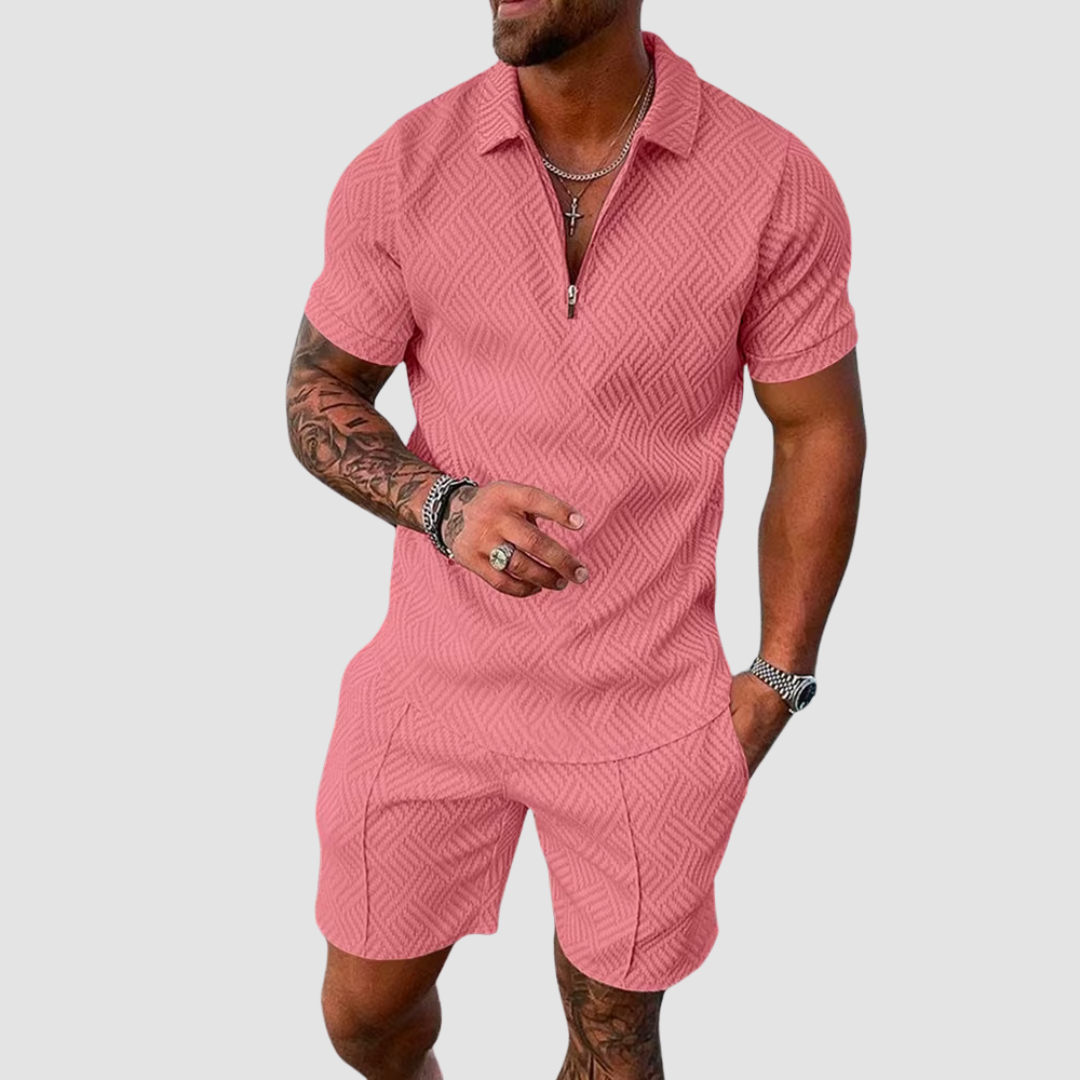 Conjunto de verano de dos piezas para hombre – comodidad casual para días de verano