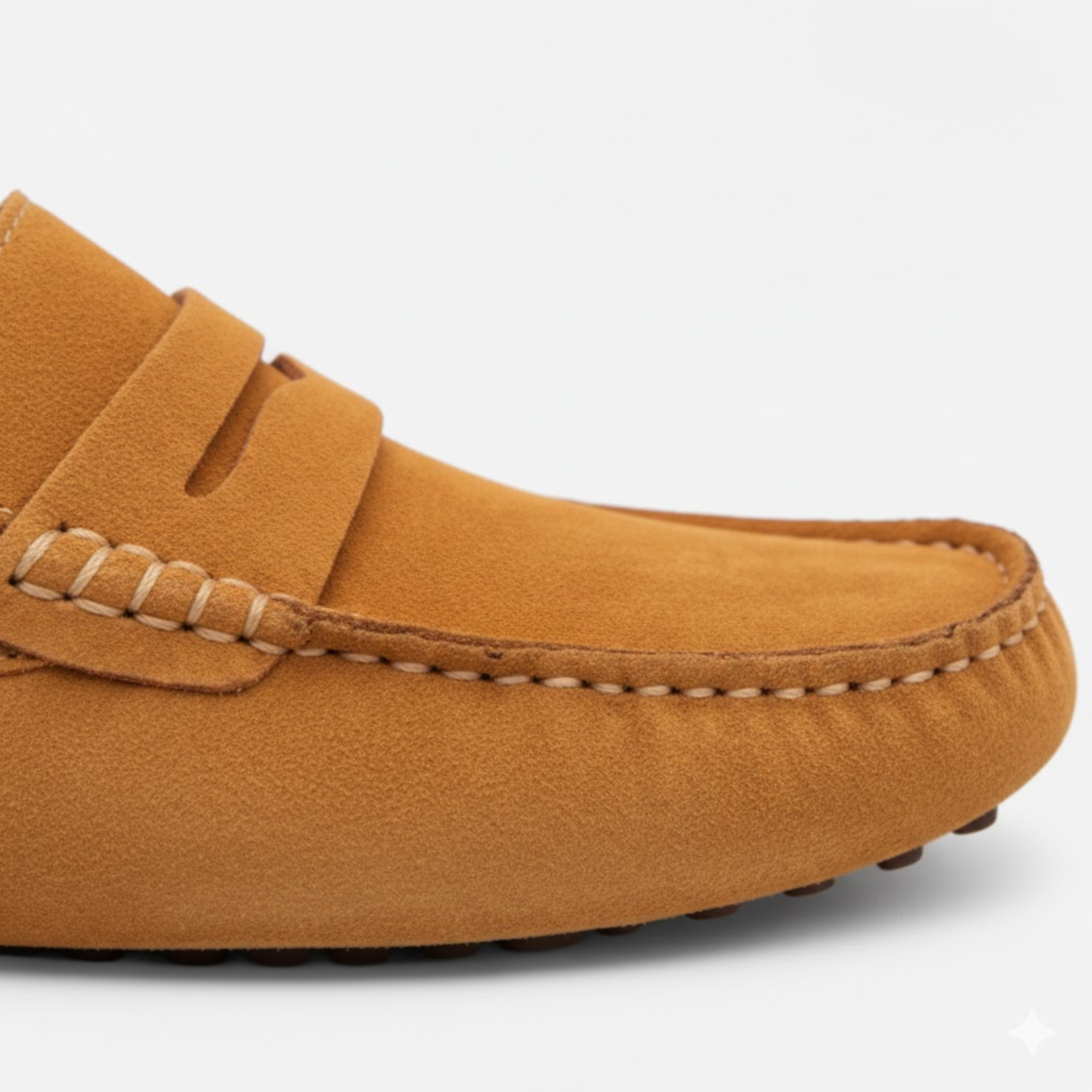 Mocasines de ante genuino para hombre – zapatos slip-on, mocasines planos