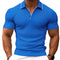 Slim fit polo til mænd med knapstolpe
