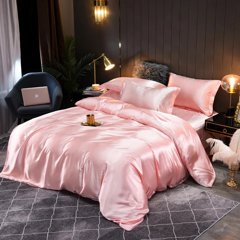 Linge de lit en satin soyeux – Confort luxueux et design élégant
