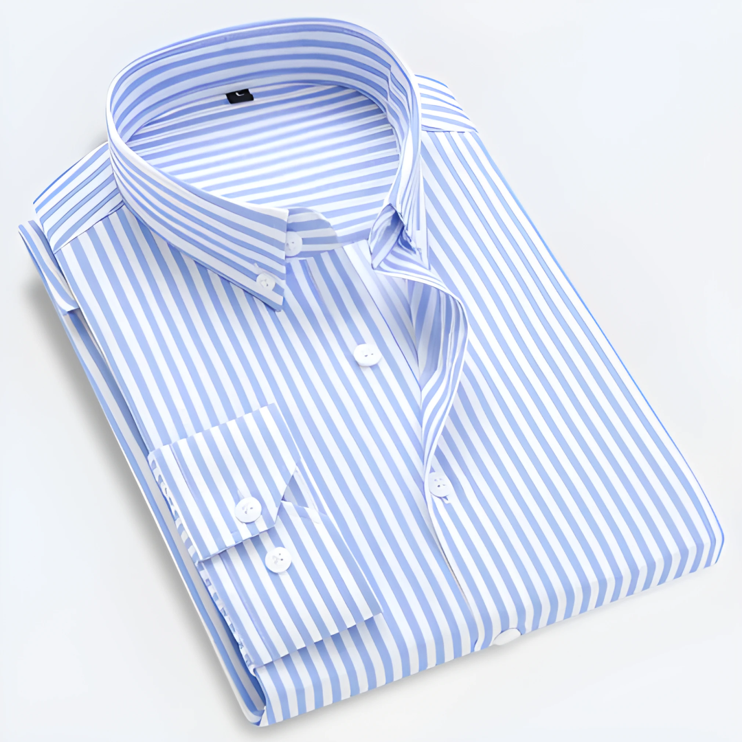 Bellivaro | Klassisk herreskjorte med striber og moderne button-down krave