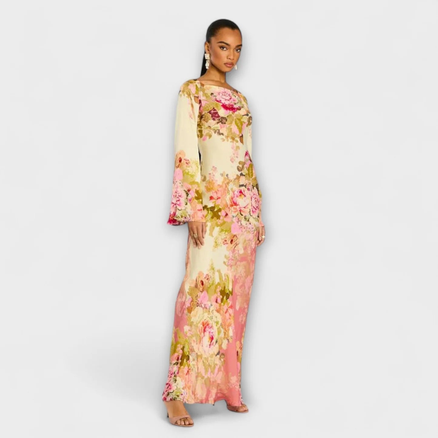 Kelly - Robe longue élégante pour fêtes en plein air