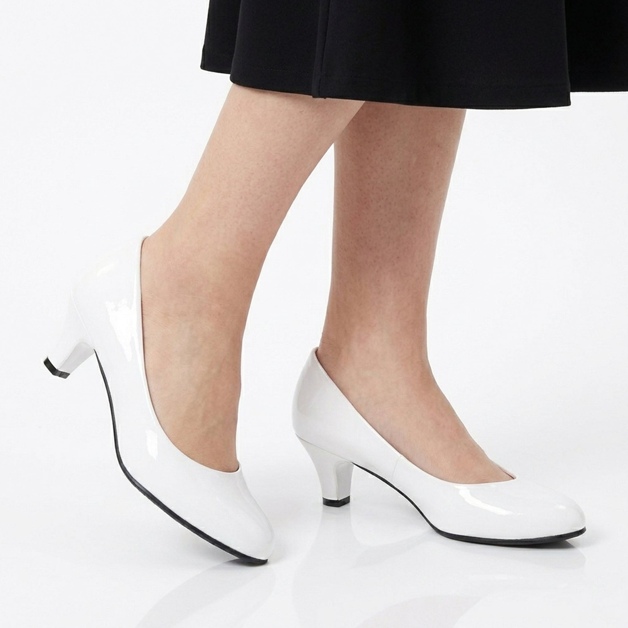 Dame Pumps med Kitten Heel og Rund Tå