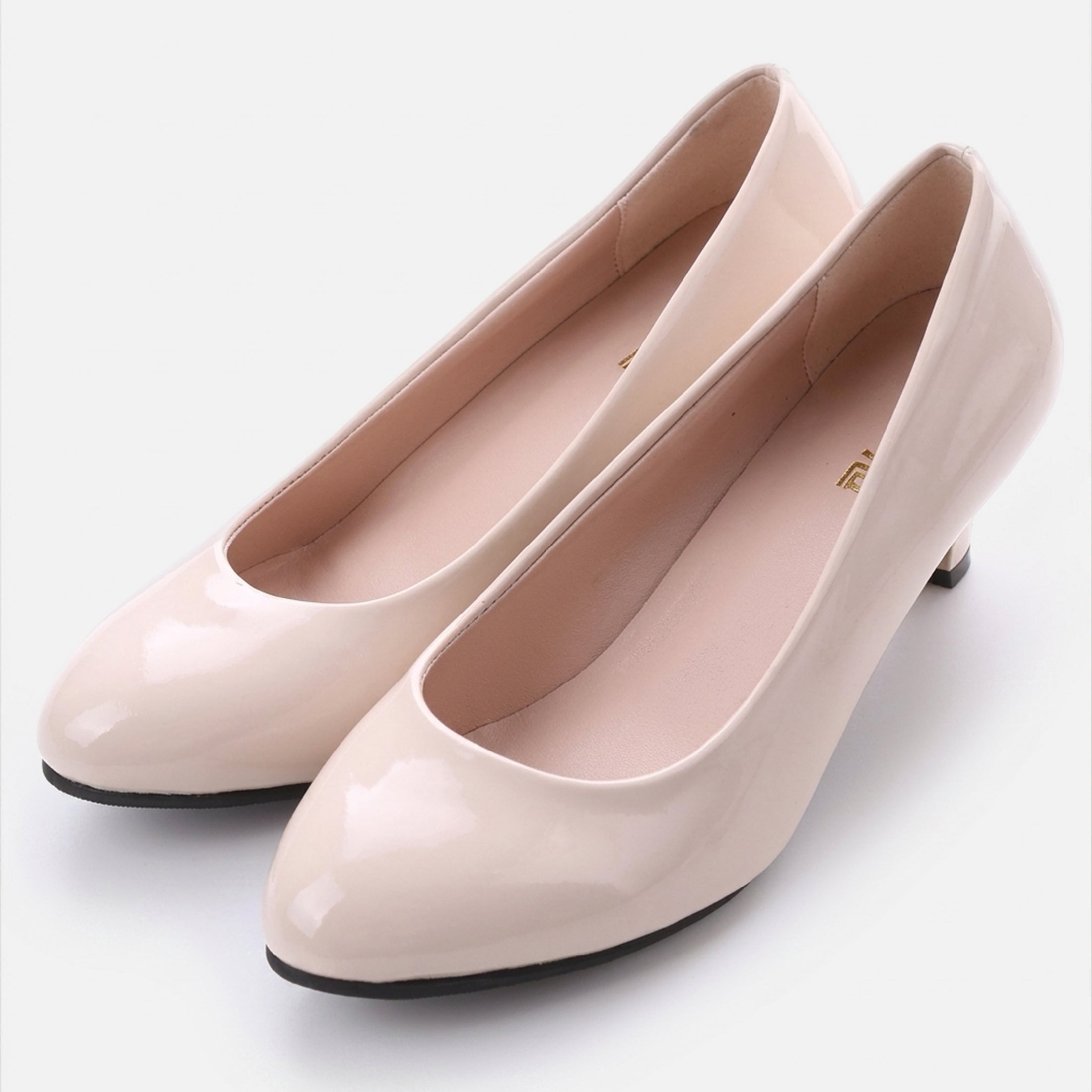 Dame Pumps med Kitten Heel og Rund Tå