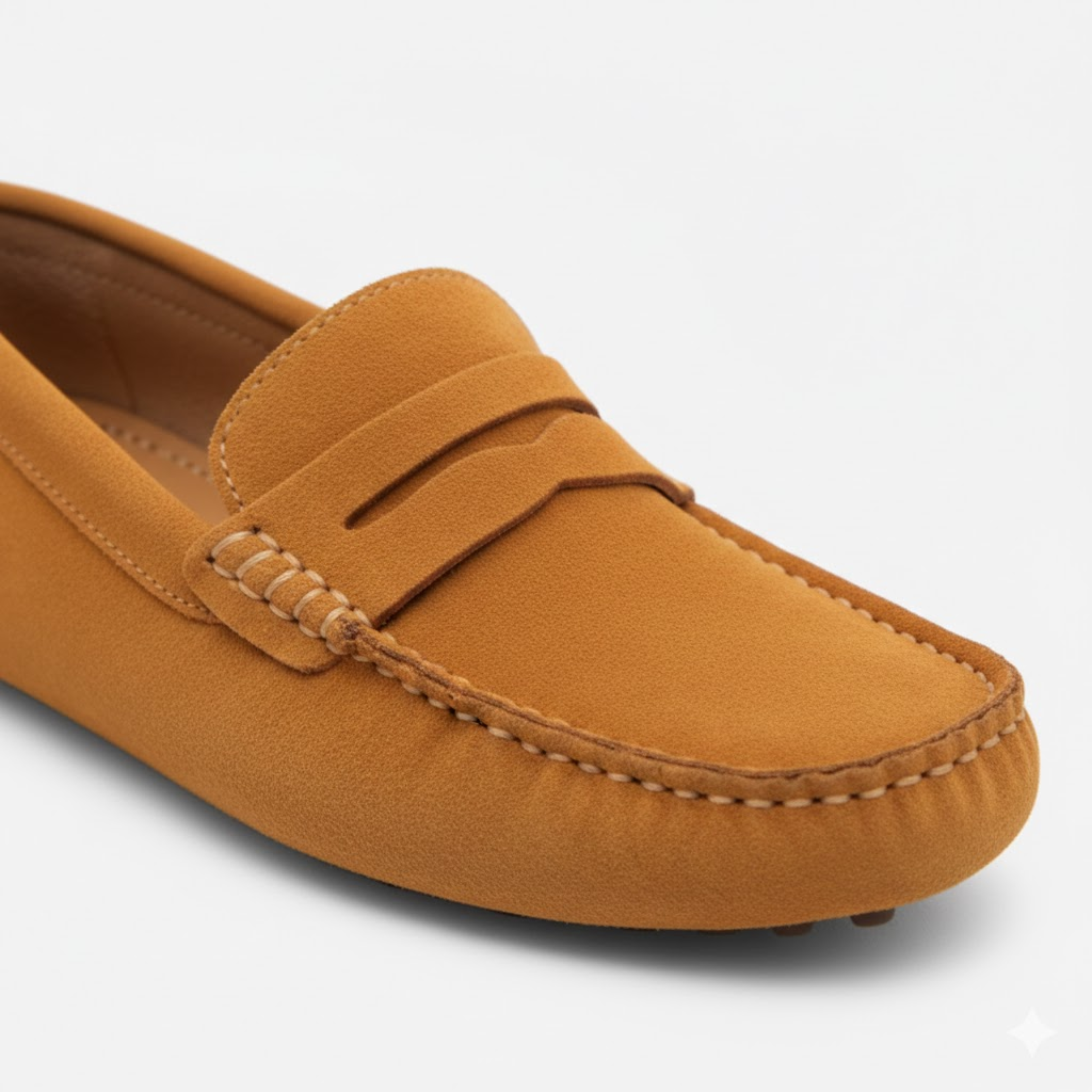 Mocasines de ante genuino para hombre – zapatos slip-on, mocasines planos
