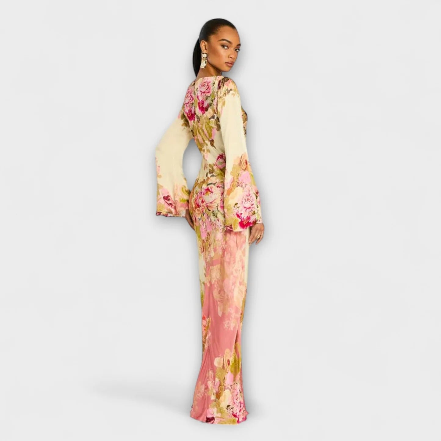 Kelly - Robe longue élégante pour fêtes en plein air