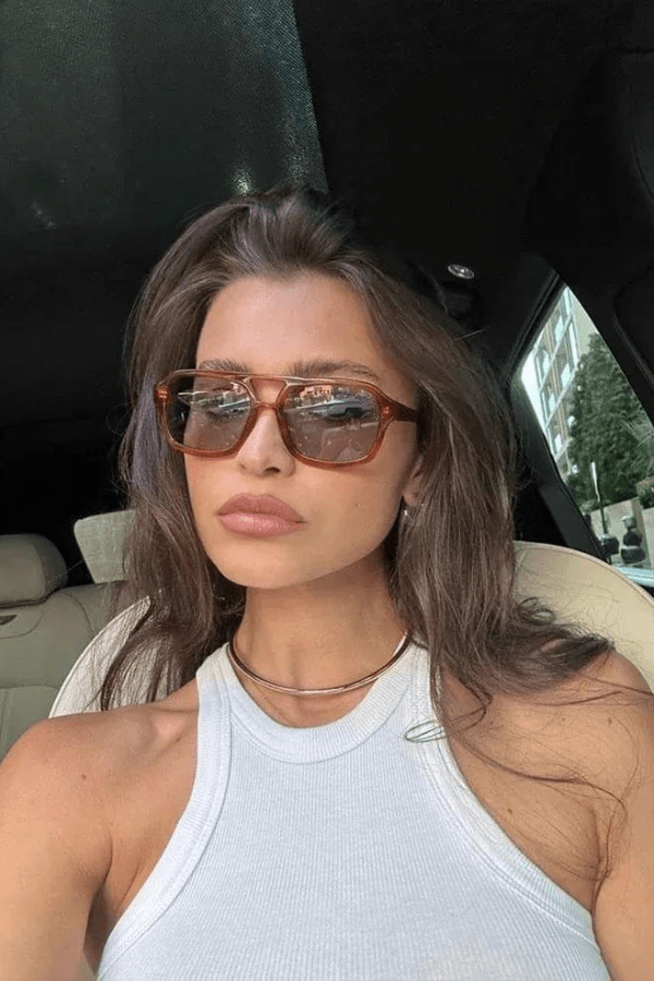 Occhiali da sole da donna con montatura quadrata, protezione UV, grandi occhiali da sole alla moda