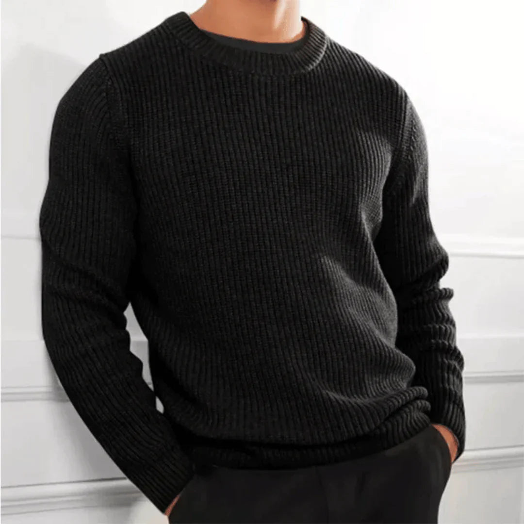 Bellivaro | Herre Stilfuld Rundhals Sweater | Tidløs Hverdagskomfort