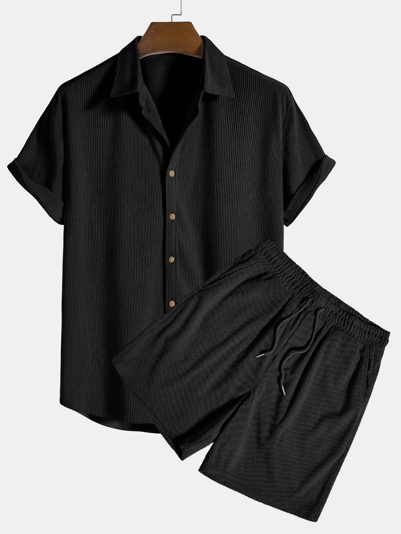 Camicia in velluto a coste e pantaloncini