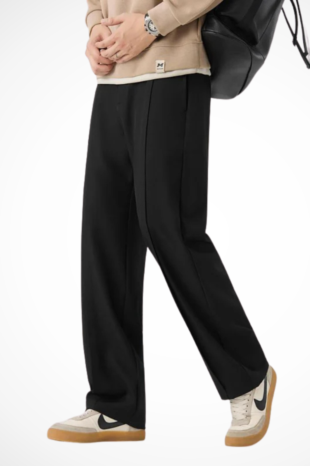 Corden | Pantalones a medida con plisado frontal, pierna ancha y dobladillo recto para hombre