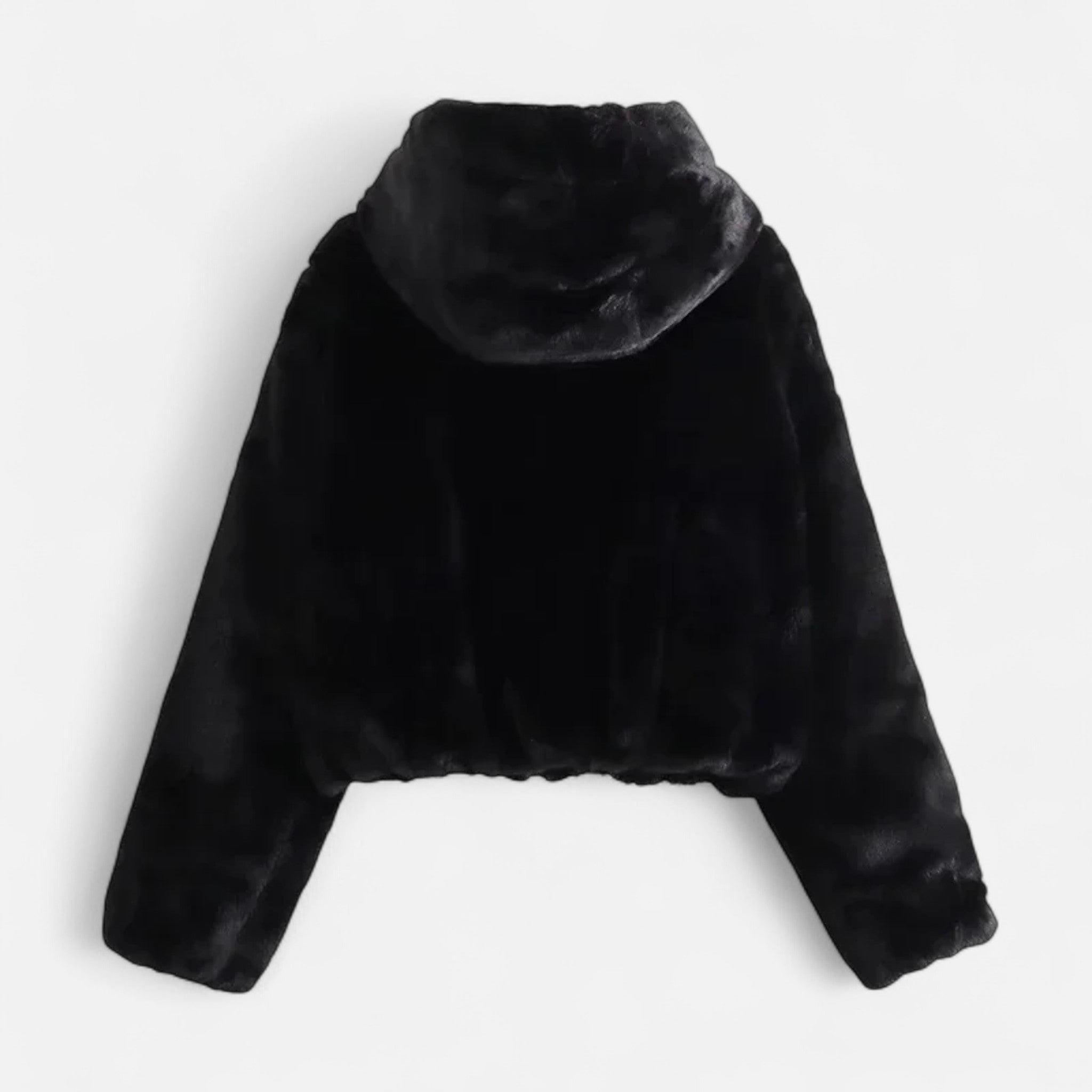Damen Teddyfell-Jacke mit Kapuze