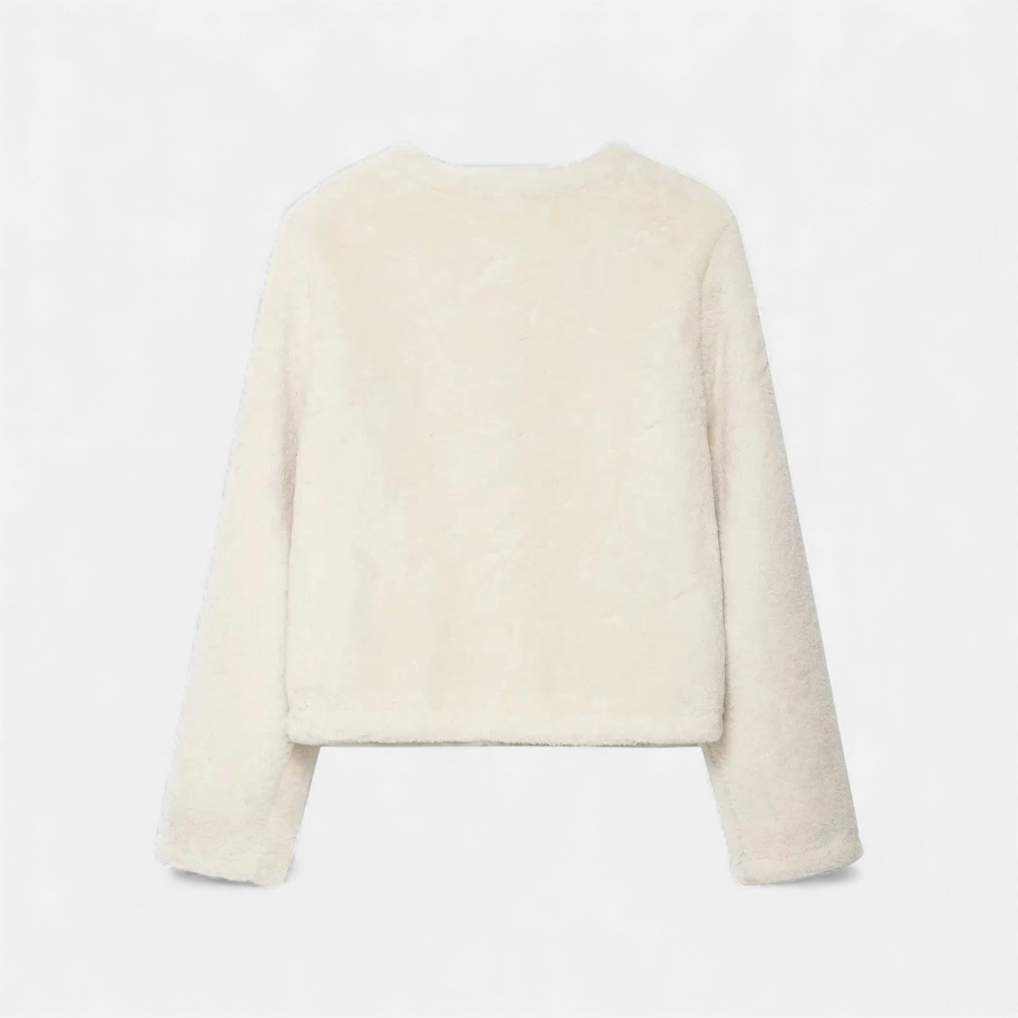 Faux fur-jakke til dame med toggle-knapper