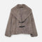 Faux fur-jakke til dame med klassisk krave