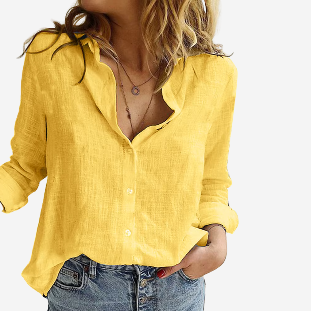 Linnenblend Blouse voor Dames