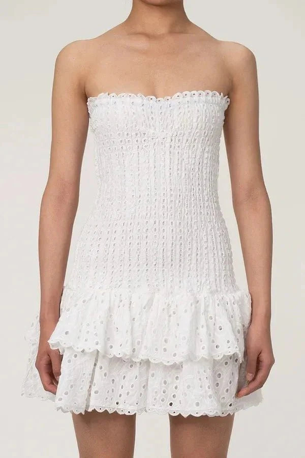 Robe Mini d'Été Sans Bretelles Starla