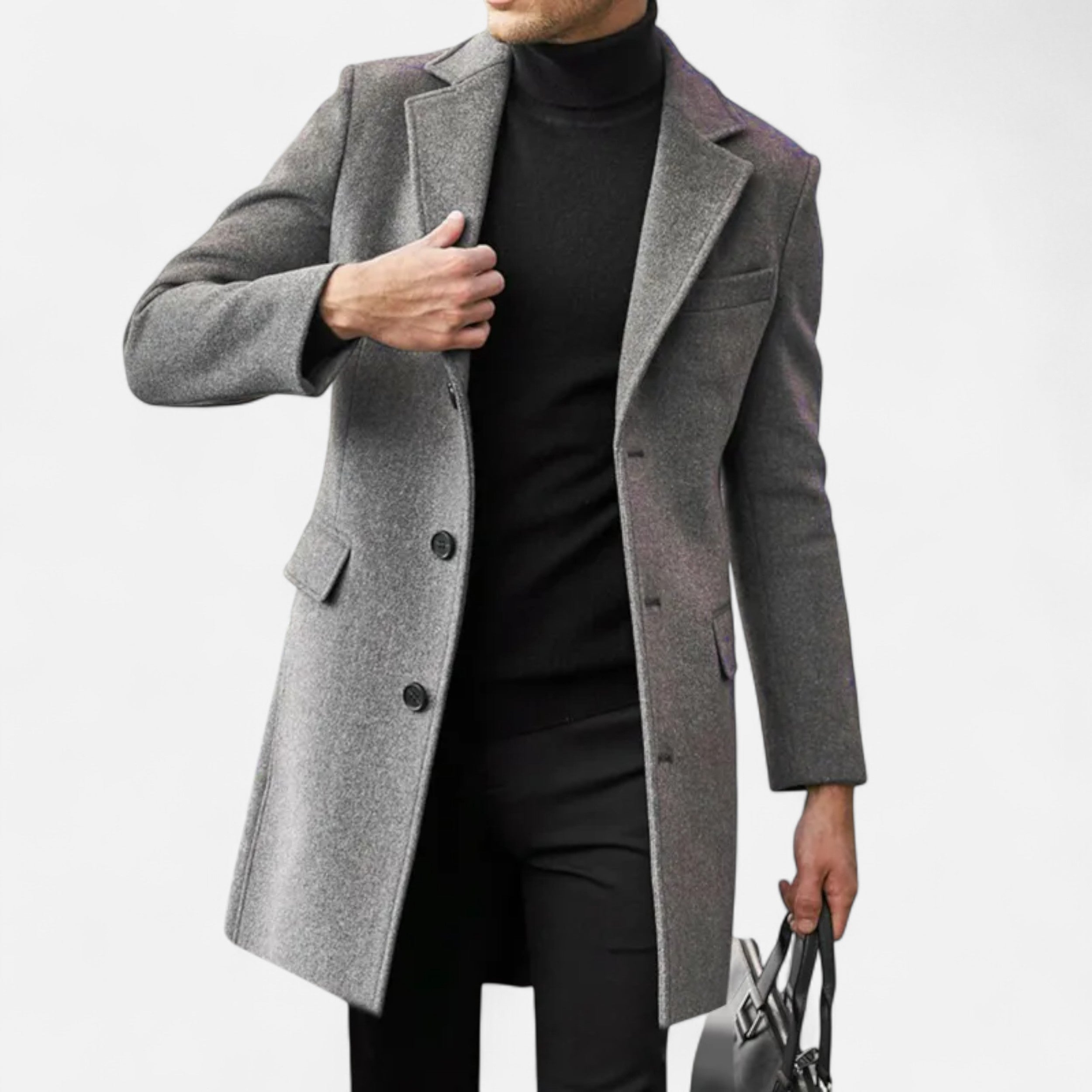 Eliaro Moda – Abrigo trench para hombre – otoño e invierno – estilo casual de negocios