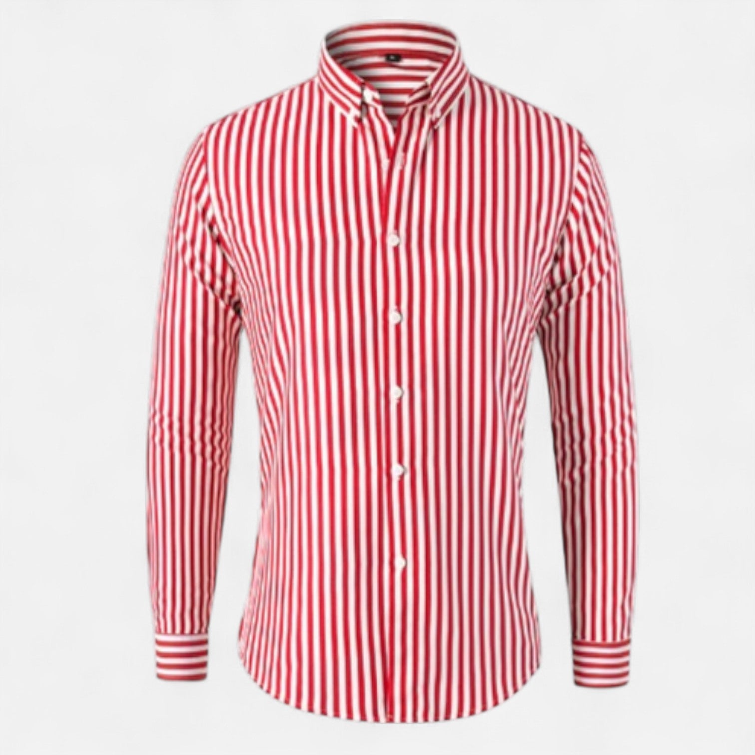 Eliaro Moda | Stribet Herreskjorte – Klassisk Design med Tidløst Mønster og Raffineret Pasform