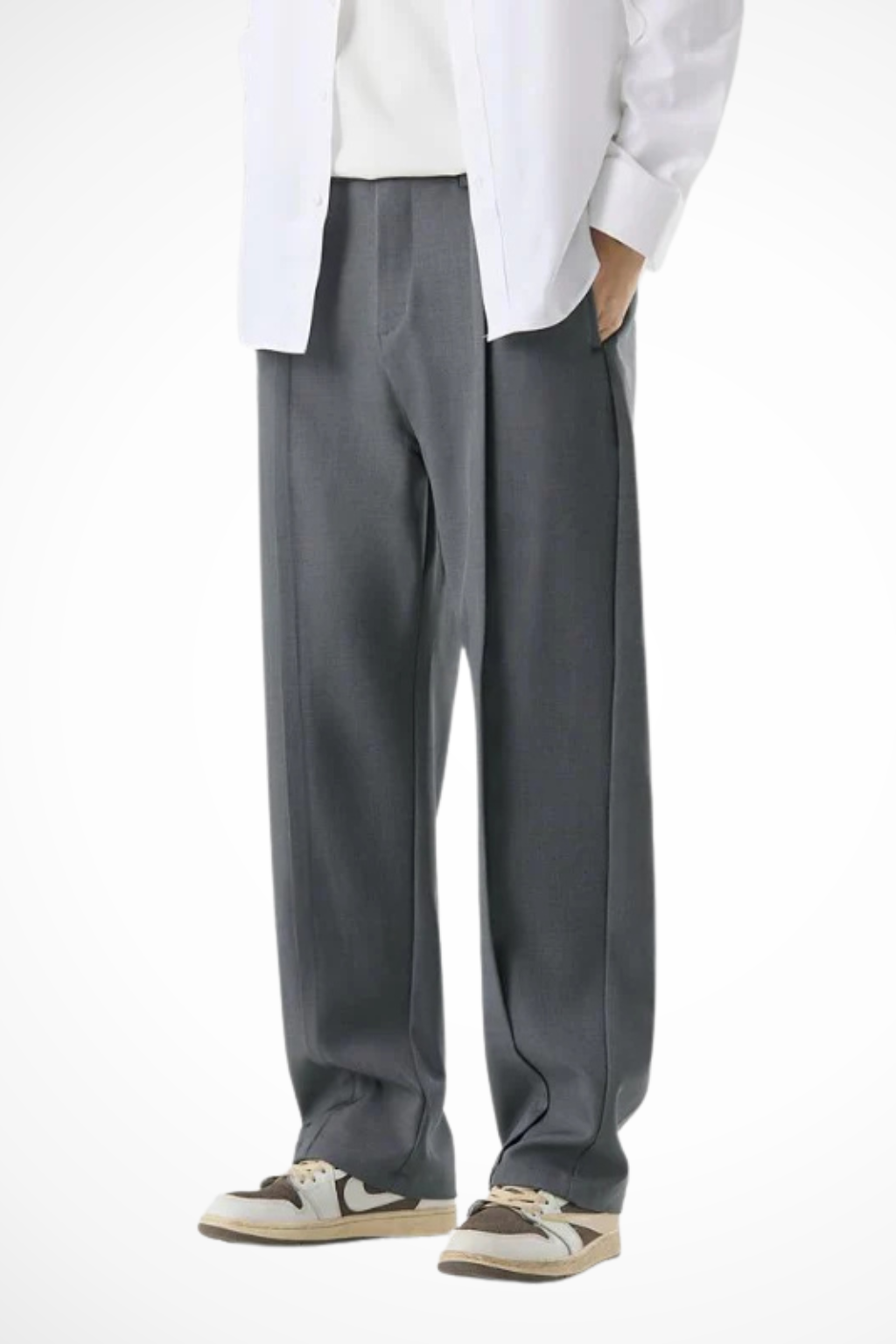 Corden | Pantalones a medida con plisado frontal, pierna ancha y dobladillo recto para hombre