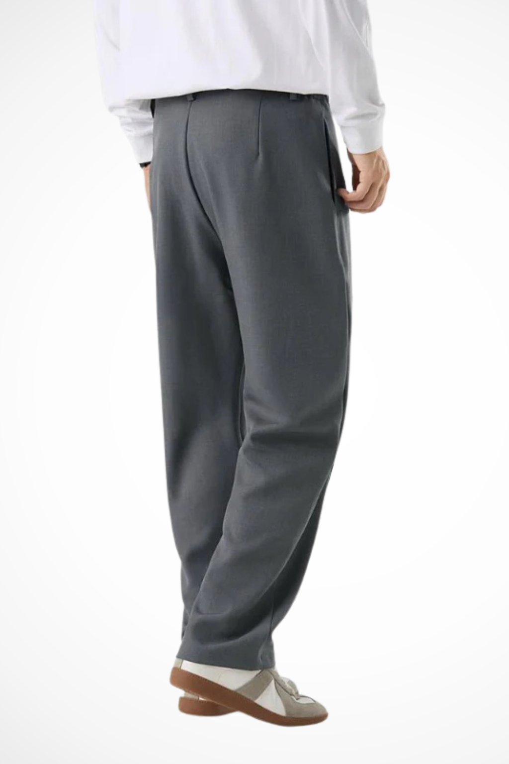 Corden | Pantalones a medida con plisado frontal, pierna ancha y dobladillo recto para hombre