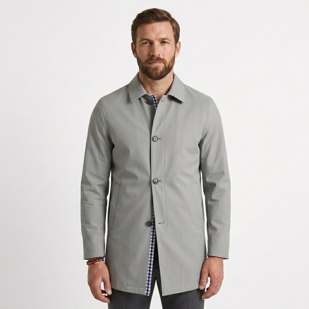 Smart Casual Jakke til Mænd med Klassisk Krave