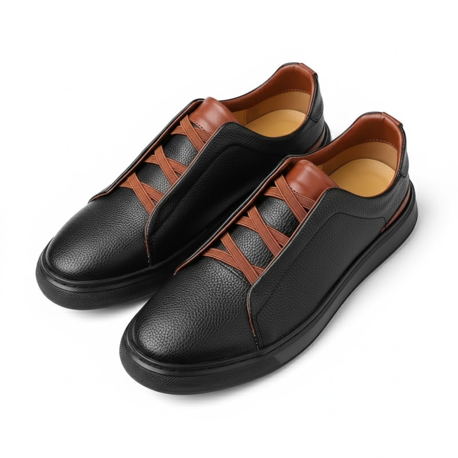 Άνετο Δερμάτινο Slip-On Sneaker για Άντρες