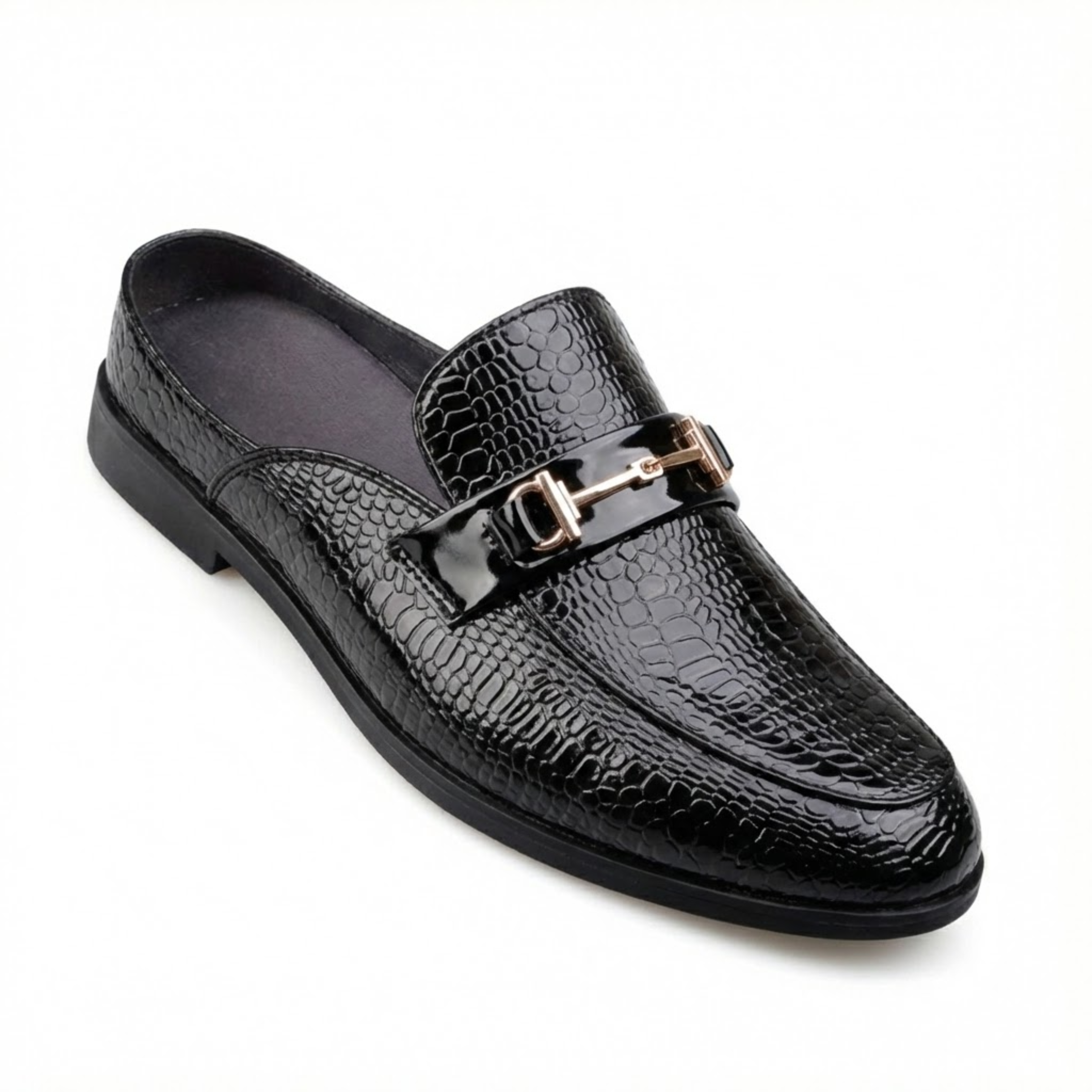 Pánské mule – otevřené mokasíny z PU kůže, slip-on boty na řízení pro pohodlné venkovní nošení