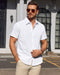 Camicia Uomo Elasticizzata Antimacchia a Maniche Corte