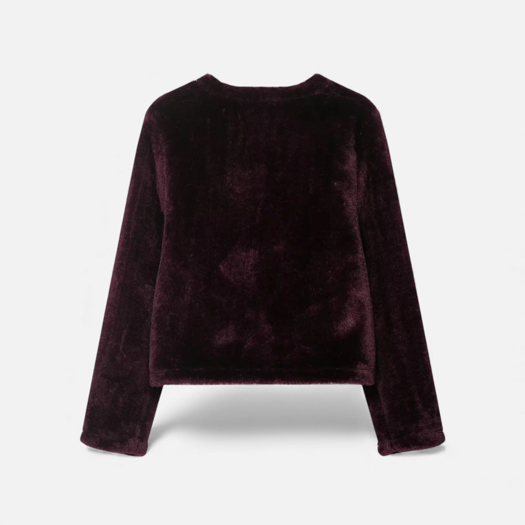 Faux fur-jakke til dame med toggle-knapper