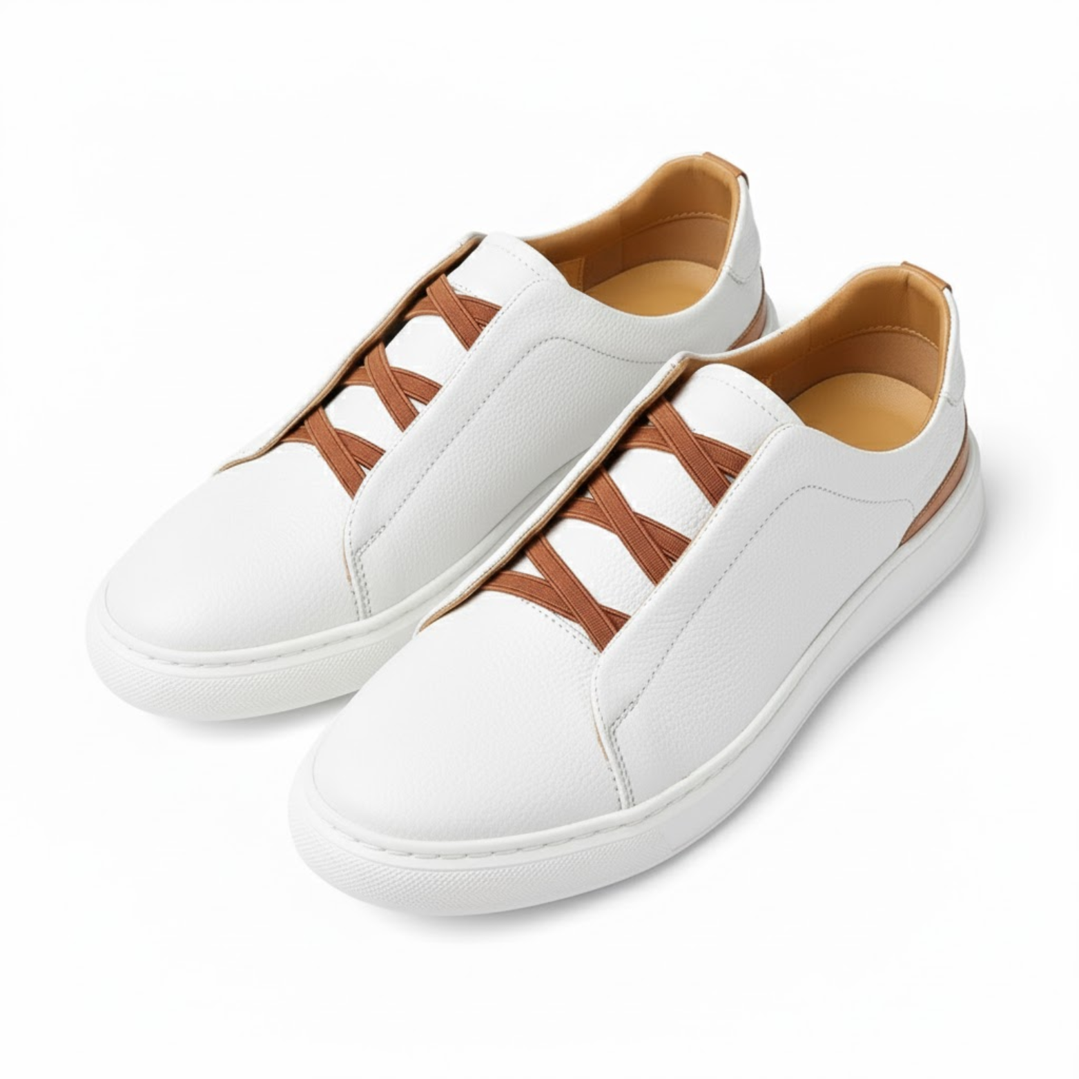 Άνετο Δερμάτινο Slip-On Sneaker για Άντρες