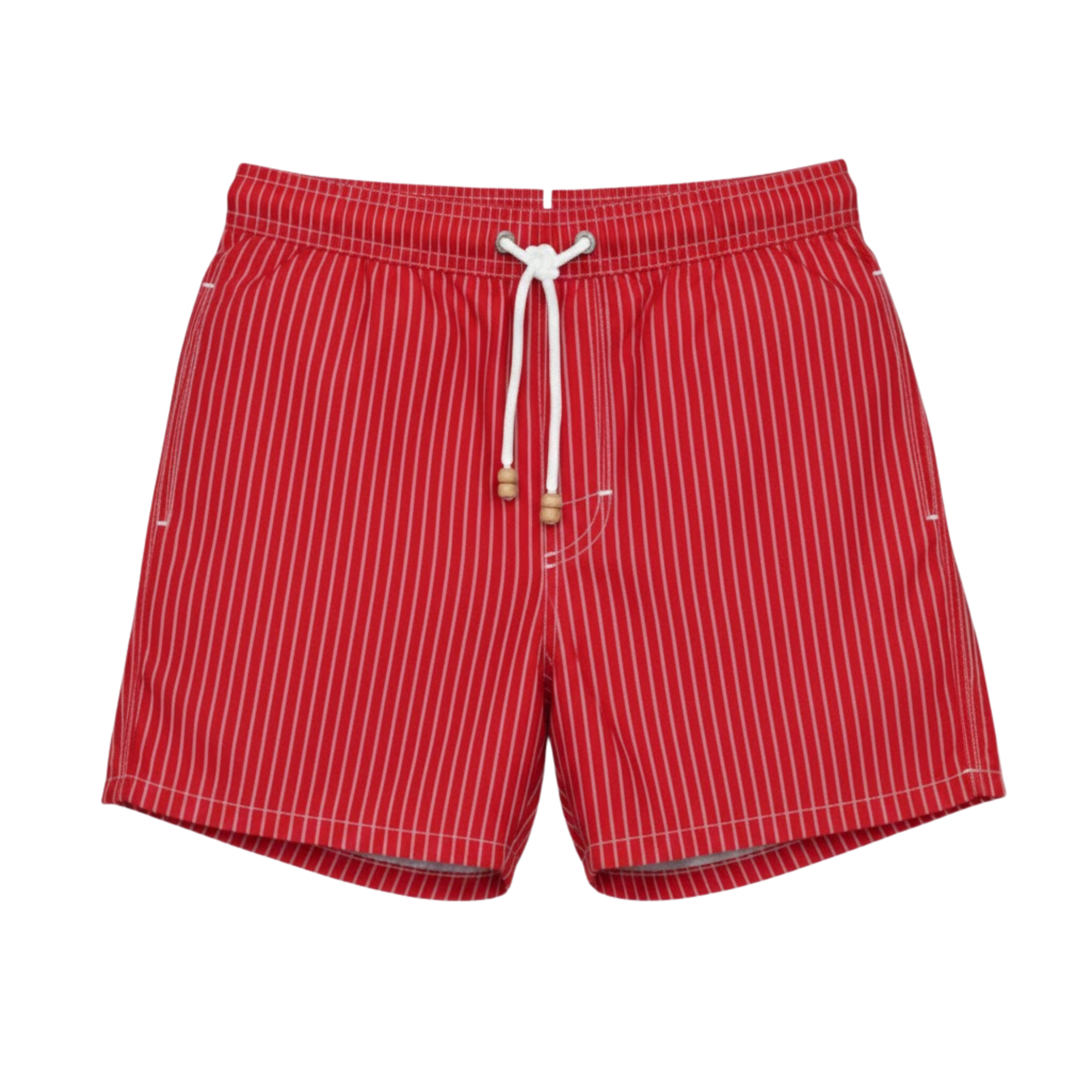 Calções de banho às riscas para homem – calções de praia de secagem rápida com cintura elástica