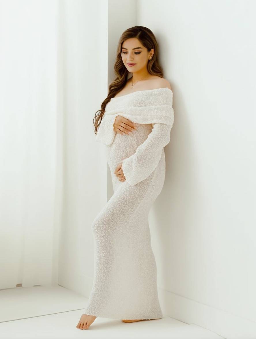 Ventekjole til damer Regular Fit Off-shoulder Lange ærmer
