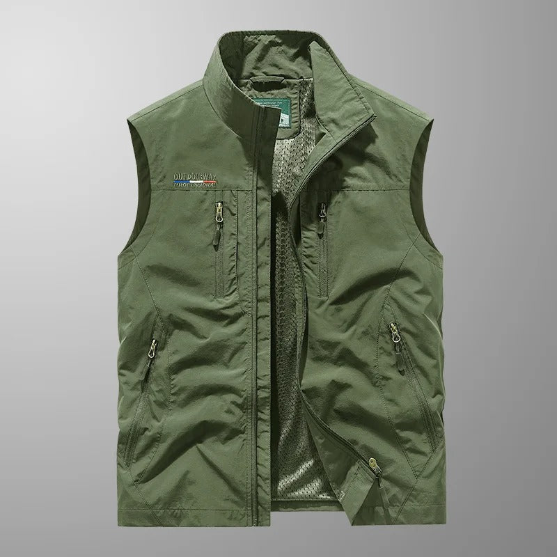 Herre Bodywarmer med Lynlås og Ståkrave – Let Outdoor Vest