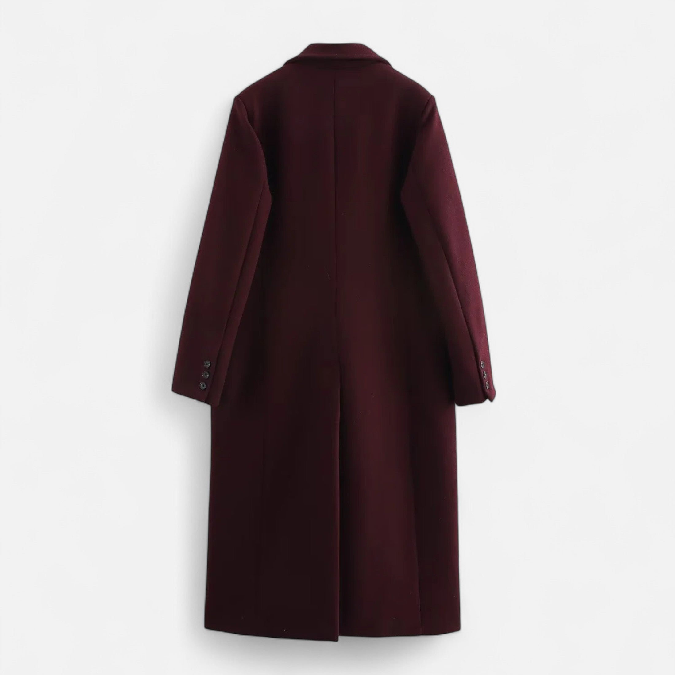 Lang trenchcoat til damer med klassisk revers
