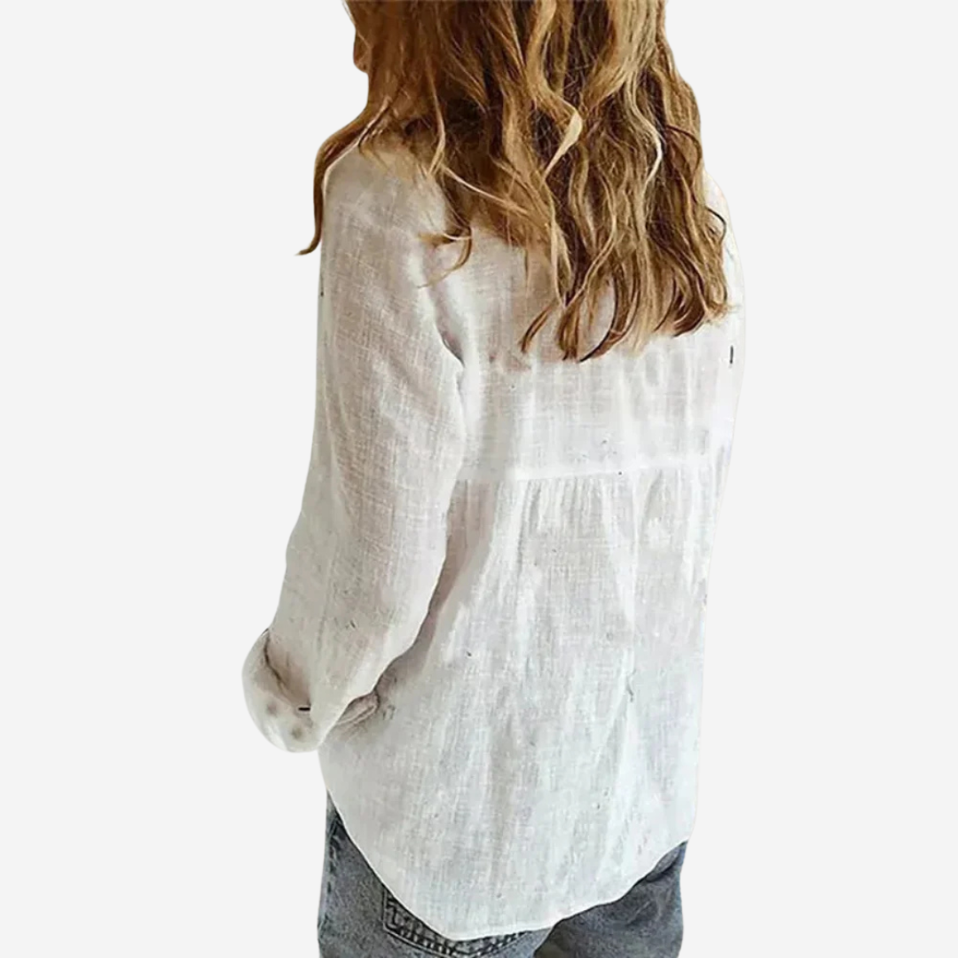 Linnenblend Blouse voor Dames