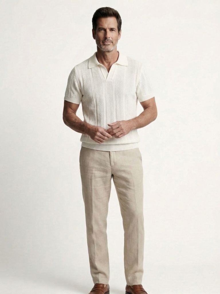 Herre-polo Classic Elegance Ivory Coast