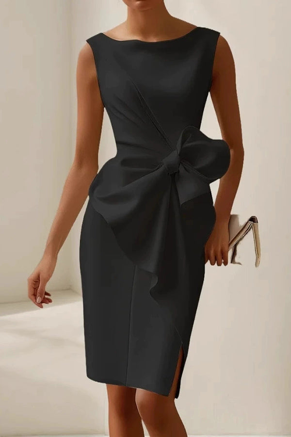 Vestido elegante para mujer con lazo en el costado