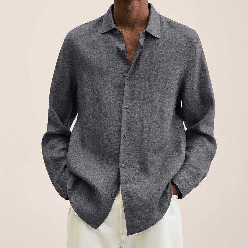 Bellivaro | Elegant Herreskjorte i 100% Hør – Klassisk Stil med Moderne Komfort