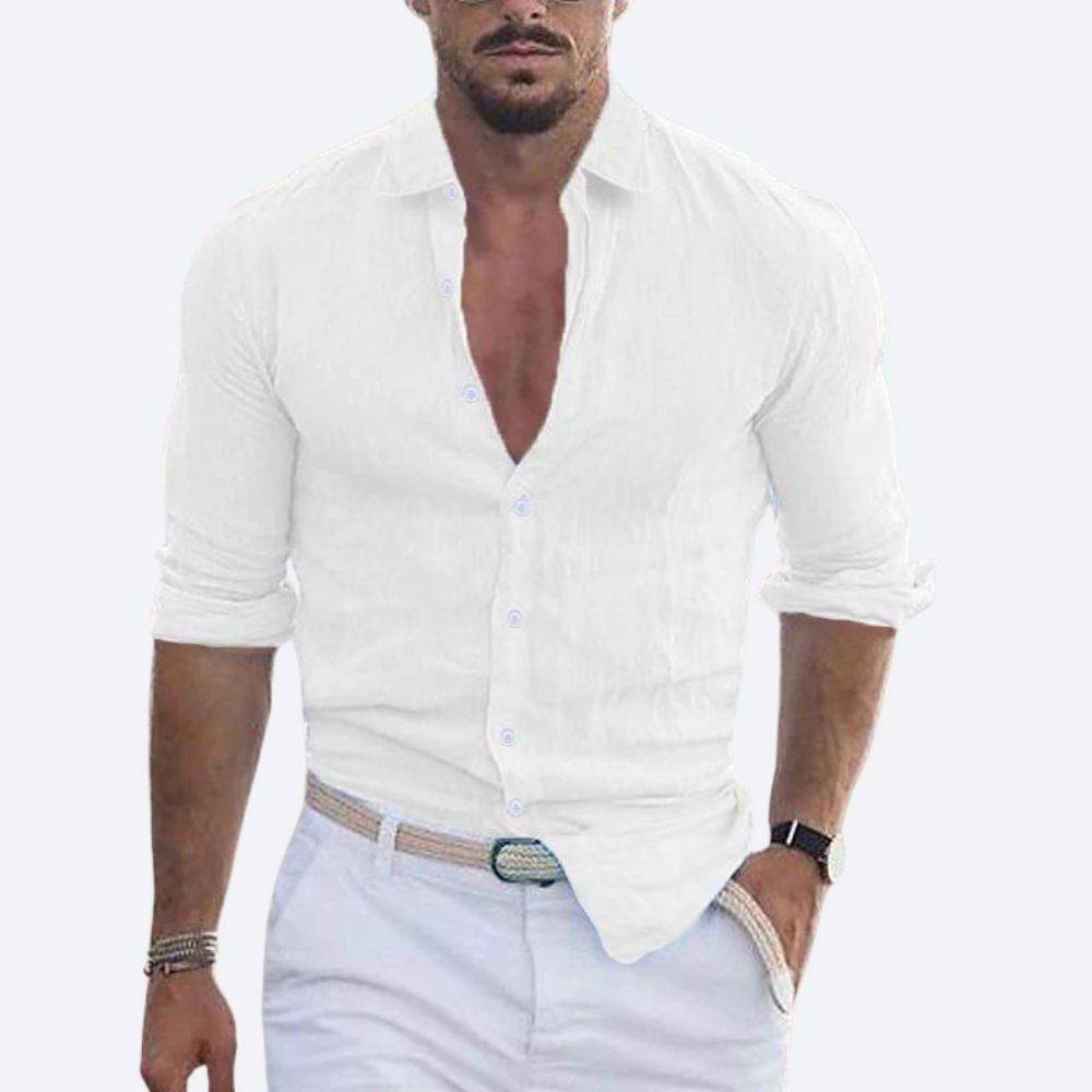 Rogelio | Men's shirt with a spread collar and relaxed fit for summer
