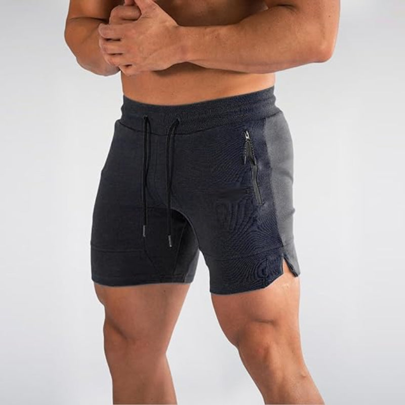 Shorts de gym pour homme – Mesh respirant, poches zippées & séchage rapide