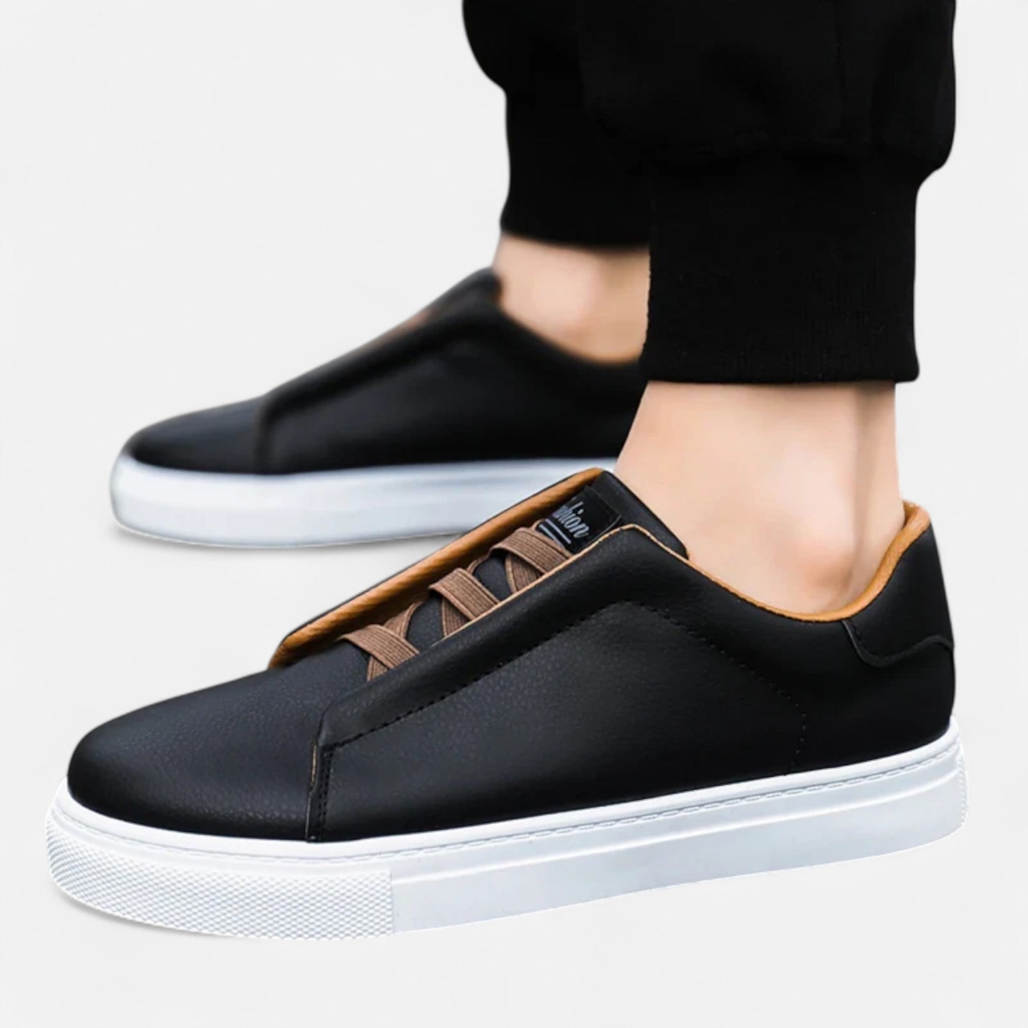 Slip-On Lædersneakers til Herrer