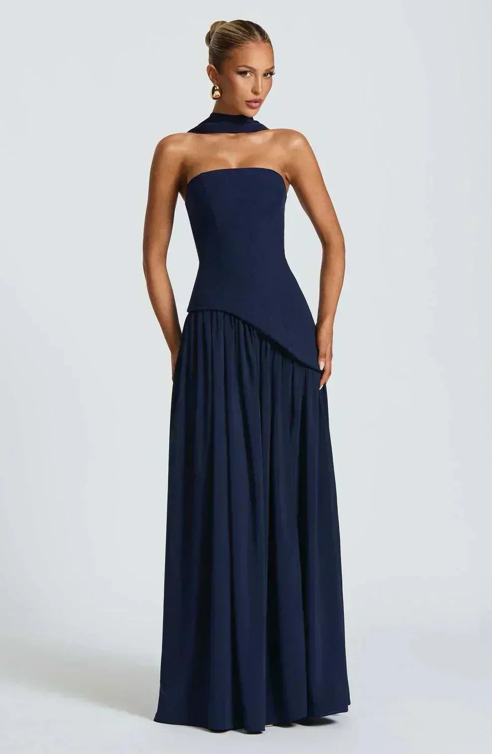 Elegant fløjende maxikjole